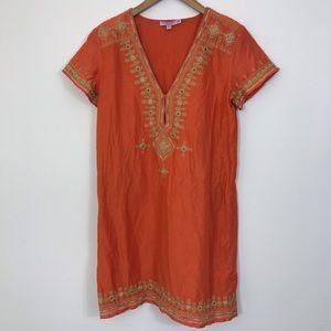 CALYPSO ST BARTH ORANGE EMBROIDERED Tunic